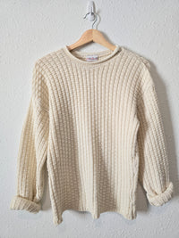 Vintage Chunky Textured Sweater (S)