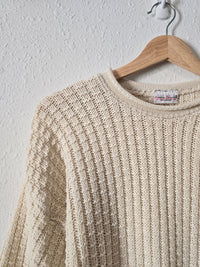 Vintage Chunky Textured Sweater (S)