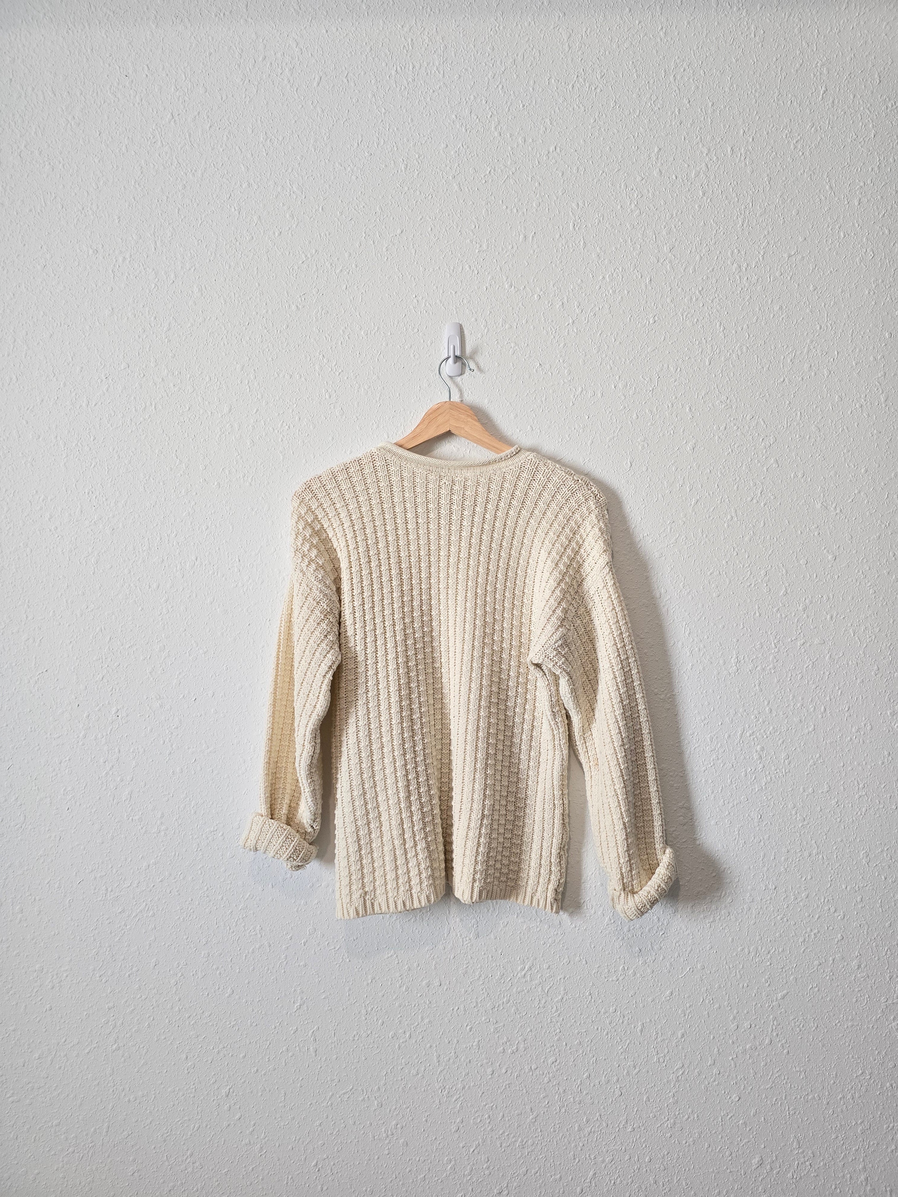 Vintage Chunky Textured Sweater (S)