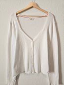 Boden White Ribbed Cardigan (20/22)