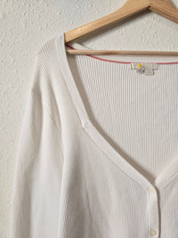 Boden White Ribbed Cardigan (20/22)