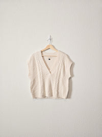 Cable Knit Sweater Vest (M)