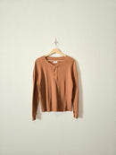 Mate Burnt Orange Henley Tee (XS)