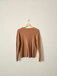 Mate Burnt Orange Henley Tee (XS)