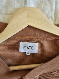 Mate Burnt Orange Henley Tee (XS)