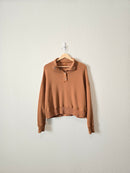 Brown Henley Sweatshirt (M)