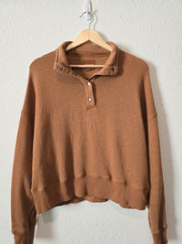 Brown Henley Sweatshirt (M)