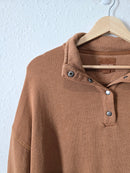 Brown Henley Sweatshirt (M)