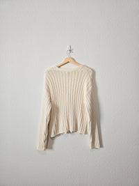 Chunky Knit Ribbed Sweater (S)