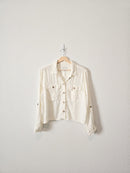 Linen Blend Button Up Shirt (S)