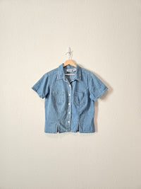 Vintage Denim Button Up Top (M/L)