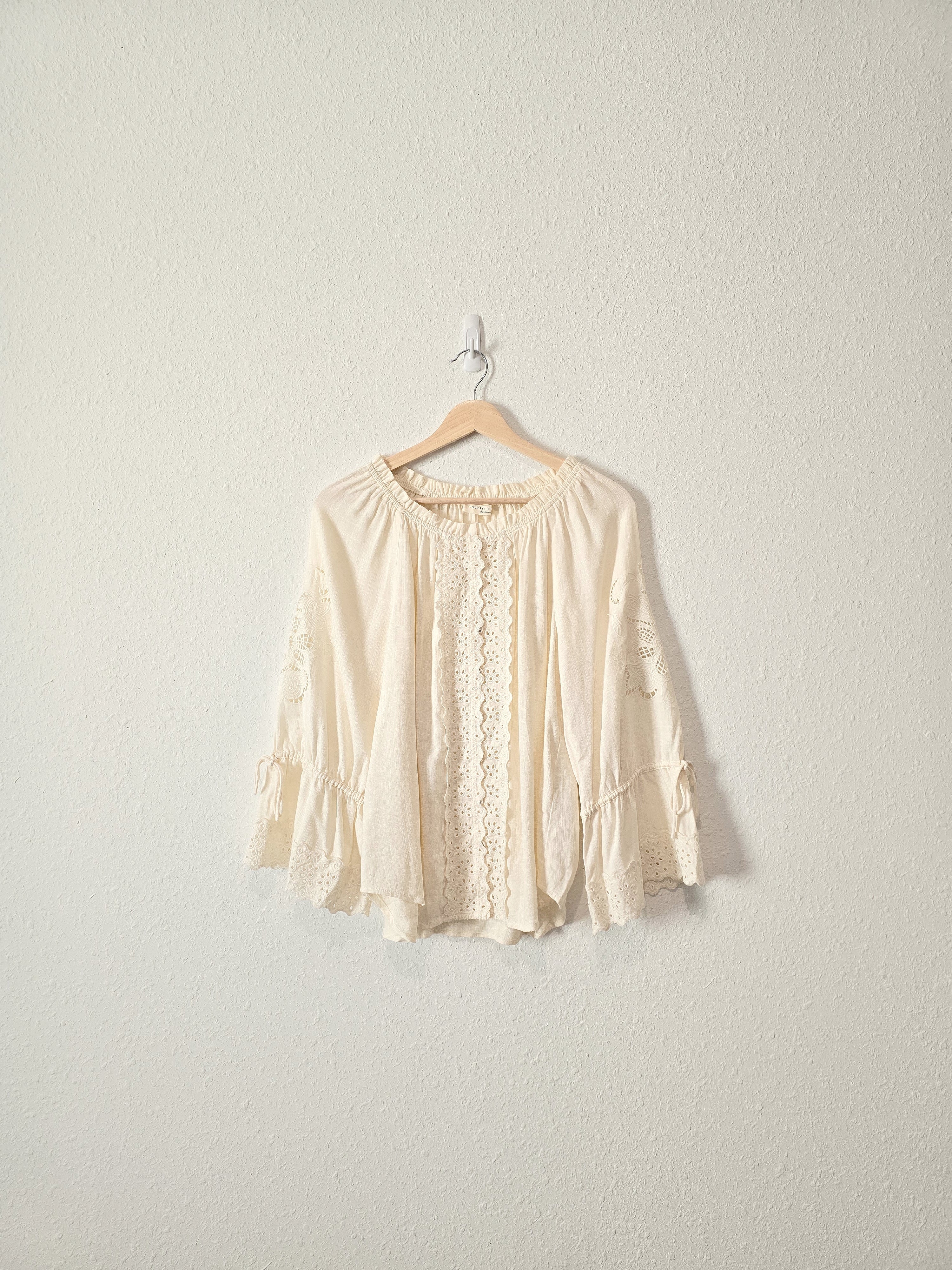 Boutique Floral Eyelet Top (S)