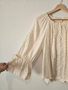 Boutique Floral Eyelet Top (S)