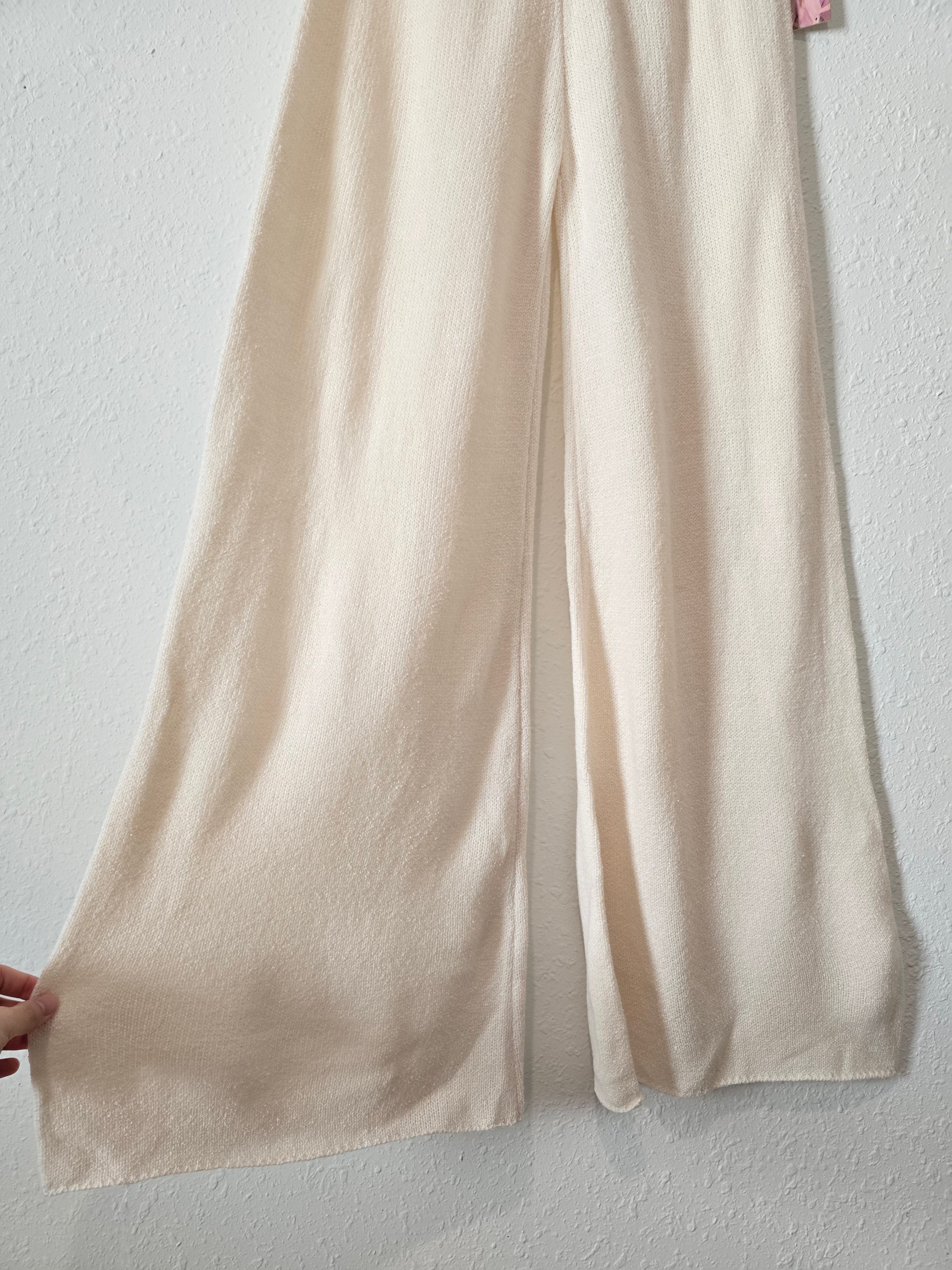 NEW Wide Leg Knit Pants (L)