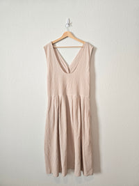 Neutral Gingham Maxi Dress (M/L)