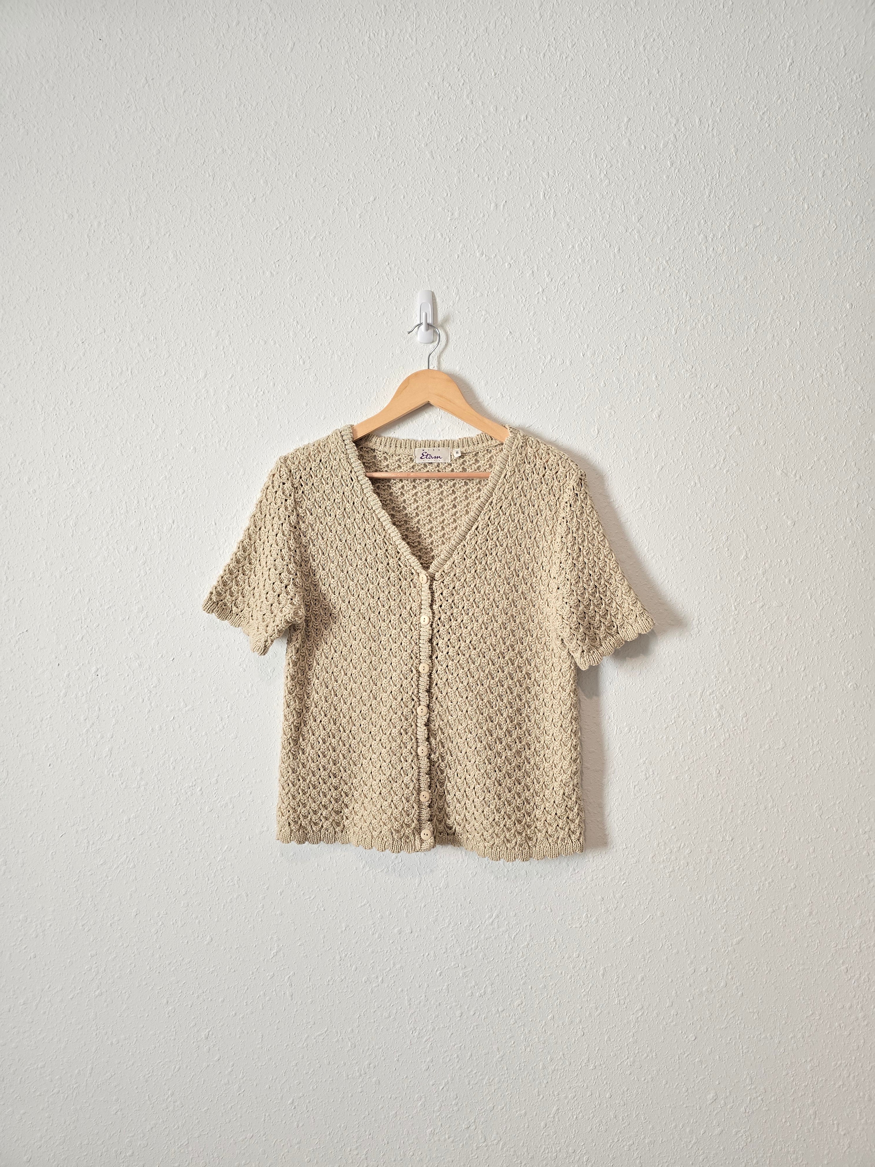 Vintage Textured Knit Tee (M)