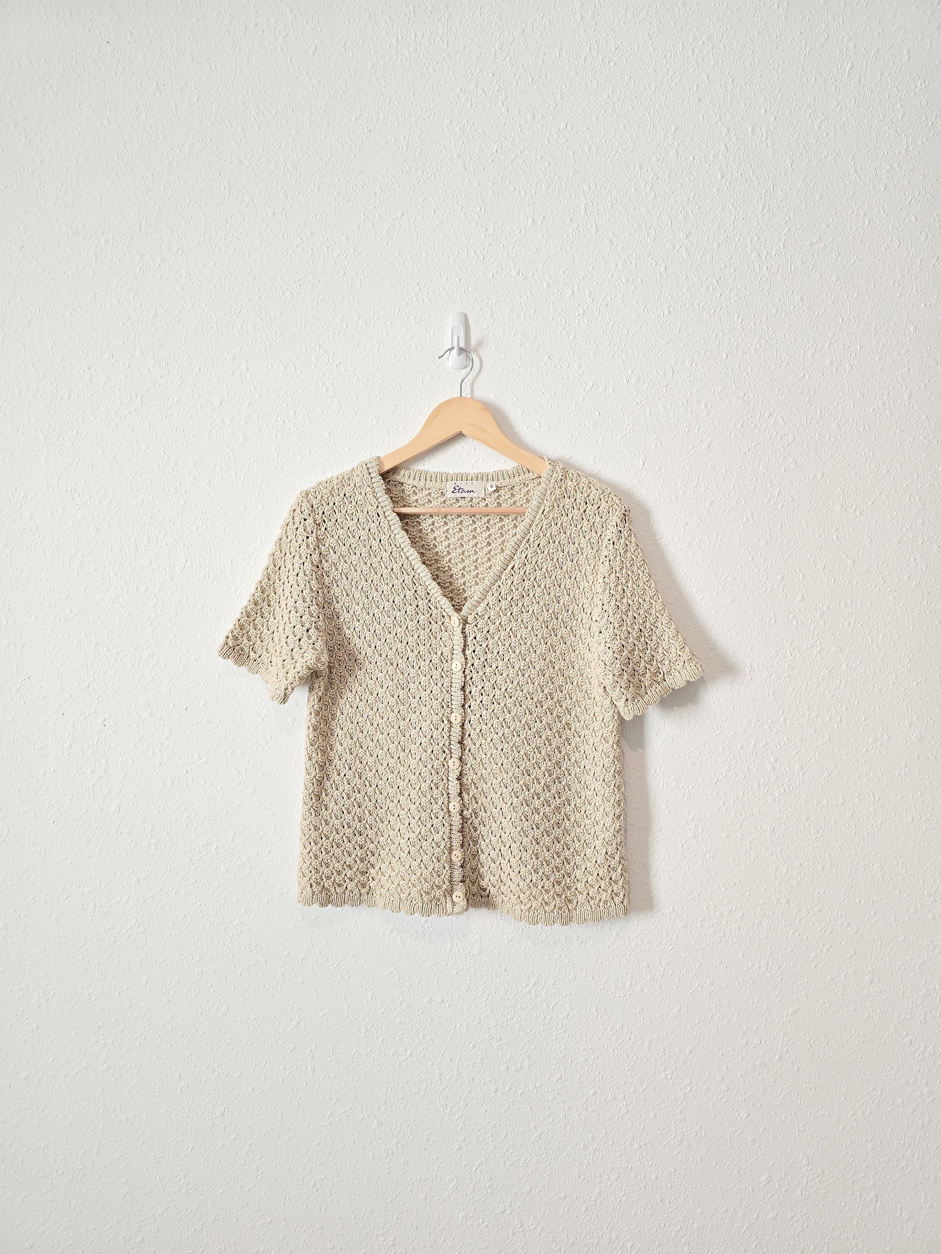 Vintage Textured Knit Tee (M)