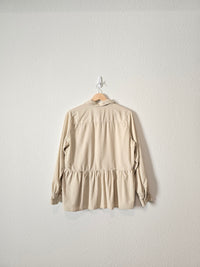 Cream Cord Button Up (M)