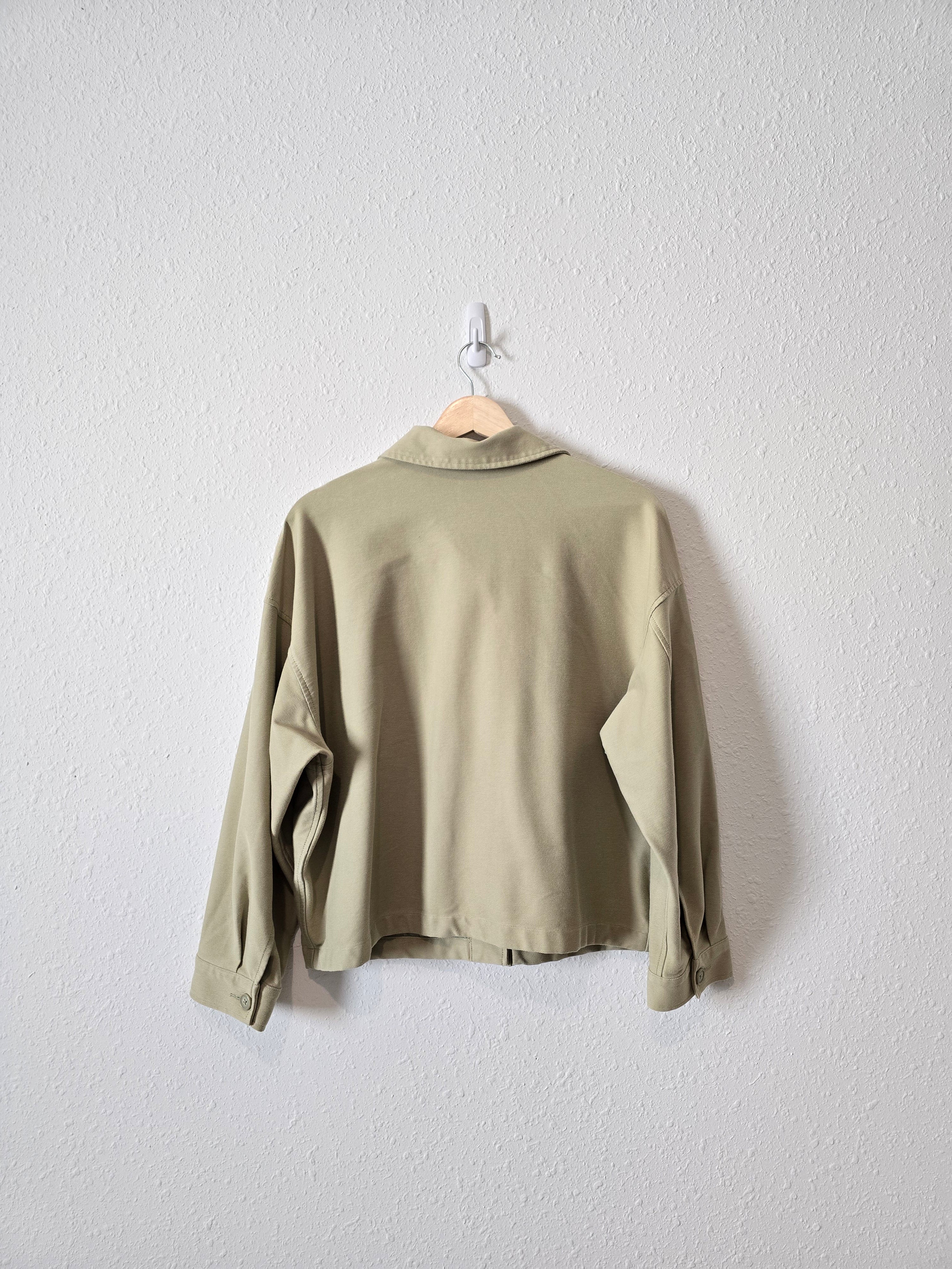 Sage Button Up Shacket (XL)