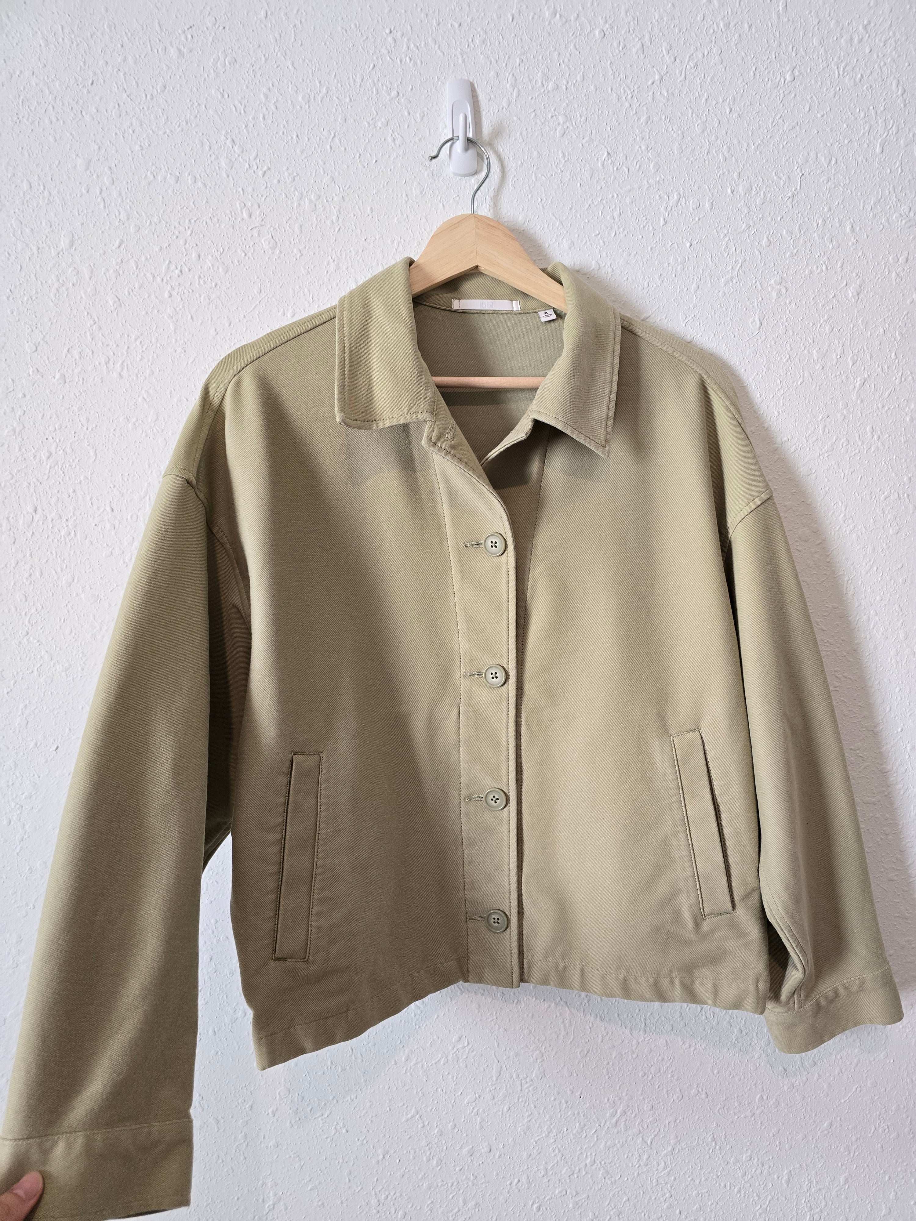 Sage Button Up Shacket (XL)