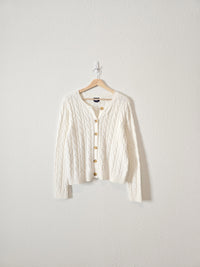 Cable Knit Cotton Sweater (L)