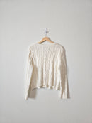 Cable Knit Cotton Sweater (L)