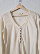 Bohme Cream Henley Bodysuit (L)