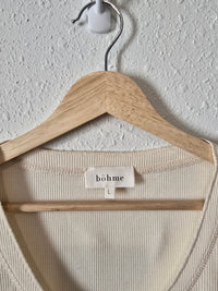 Bohme Cream Henley Bodysuit (L)