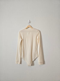 Bohme Cream Henley Bodysuit (L)