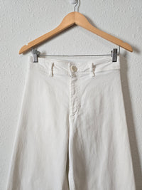 Zara White Wide Leg Jeans (6)