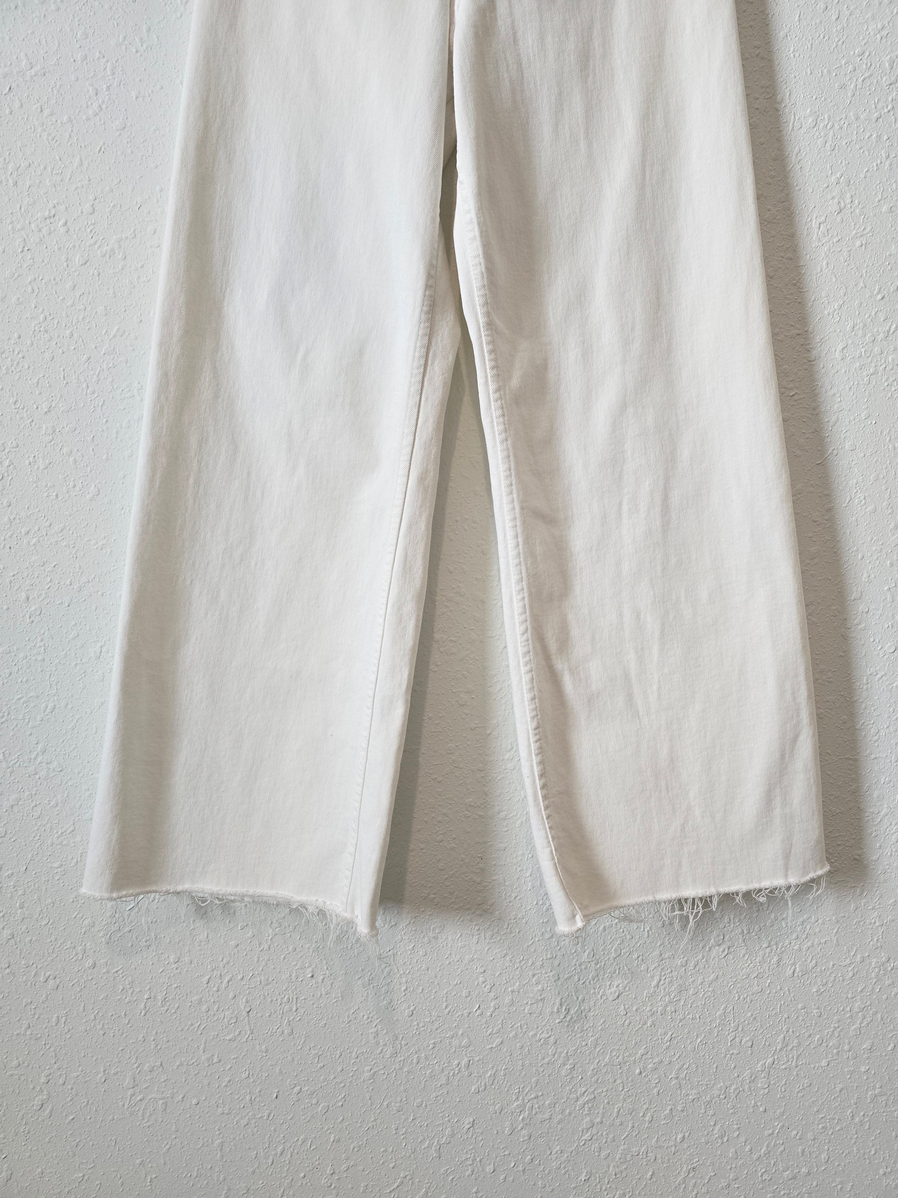 Zara White Wide Leg Jeans (6)