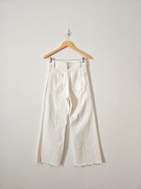 Zara White Wide Leg Jeans (6)