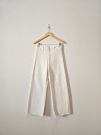 Zara White Wide Leg Jeans (6)