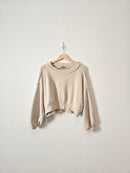 Puff Sleeve Crop Sweater (S)