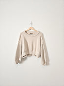 Puff Sleeve Crop Sweater (S)