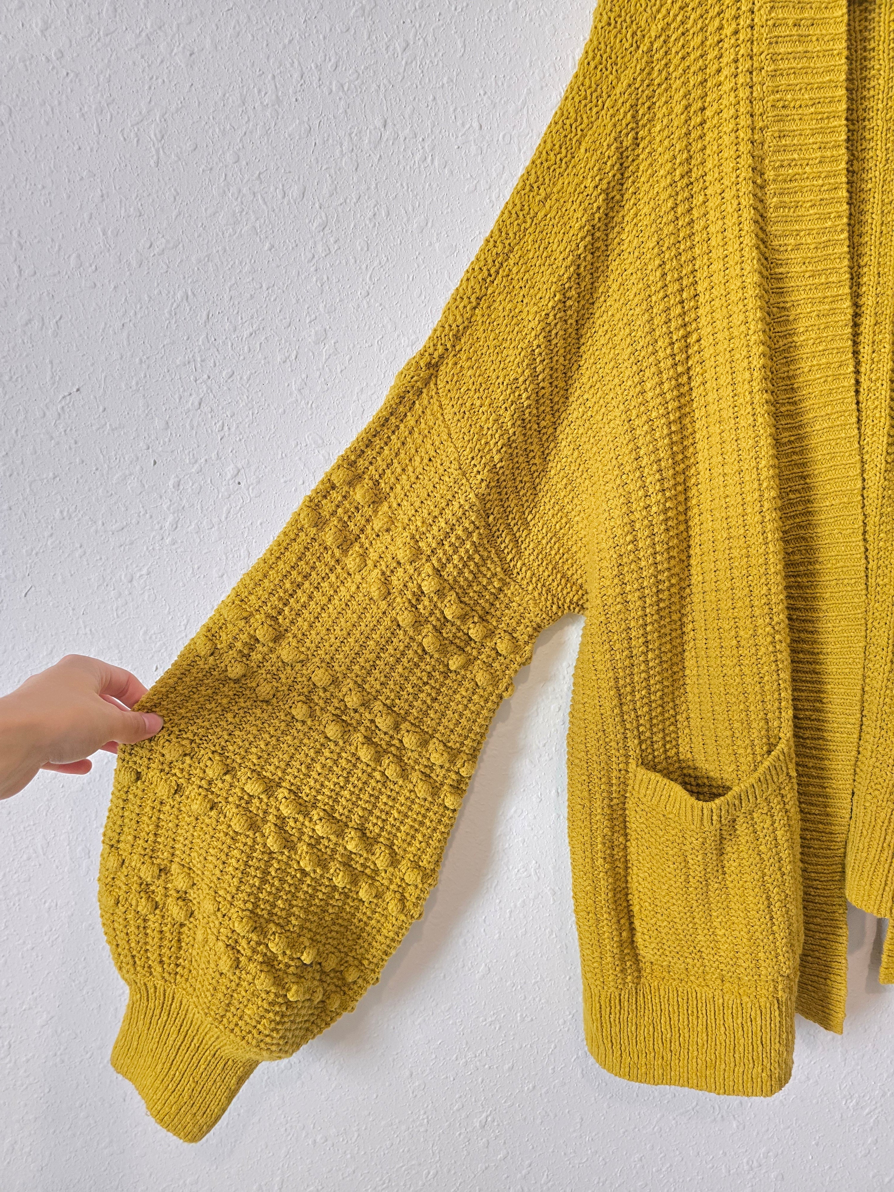 Madewell Mustard Bobble Cardigan (2X/3X)