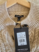 NEW Textured Puff Sleeve Sweater (S)