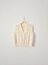 Chunky Cable Knit Sweater Vest (S-XL)