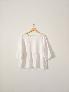 White Linen Babydoll Top (MP)