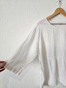 White Linen Babydoll Top (MP)