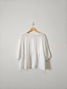 White Linen Babydoll Top (MP)