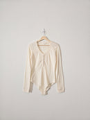 Bohme Cream Henley Bodysuit (L)