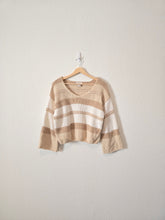 Load image into Gallery viewer, Neutral Striped Knit Sweater (XS)
