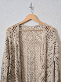 Crochet Knit Duster Cardigan (S)