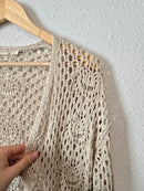 Crochet Knit Duster Cardigan (S)