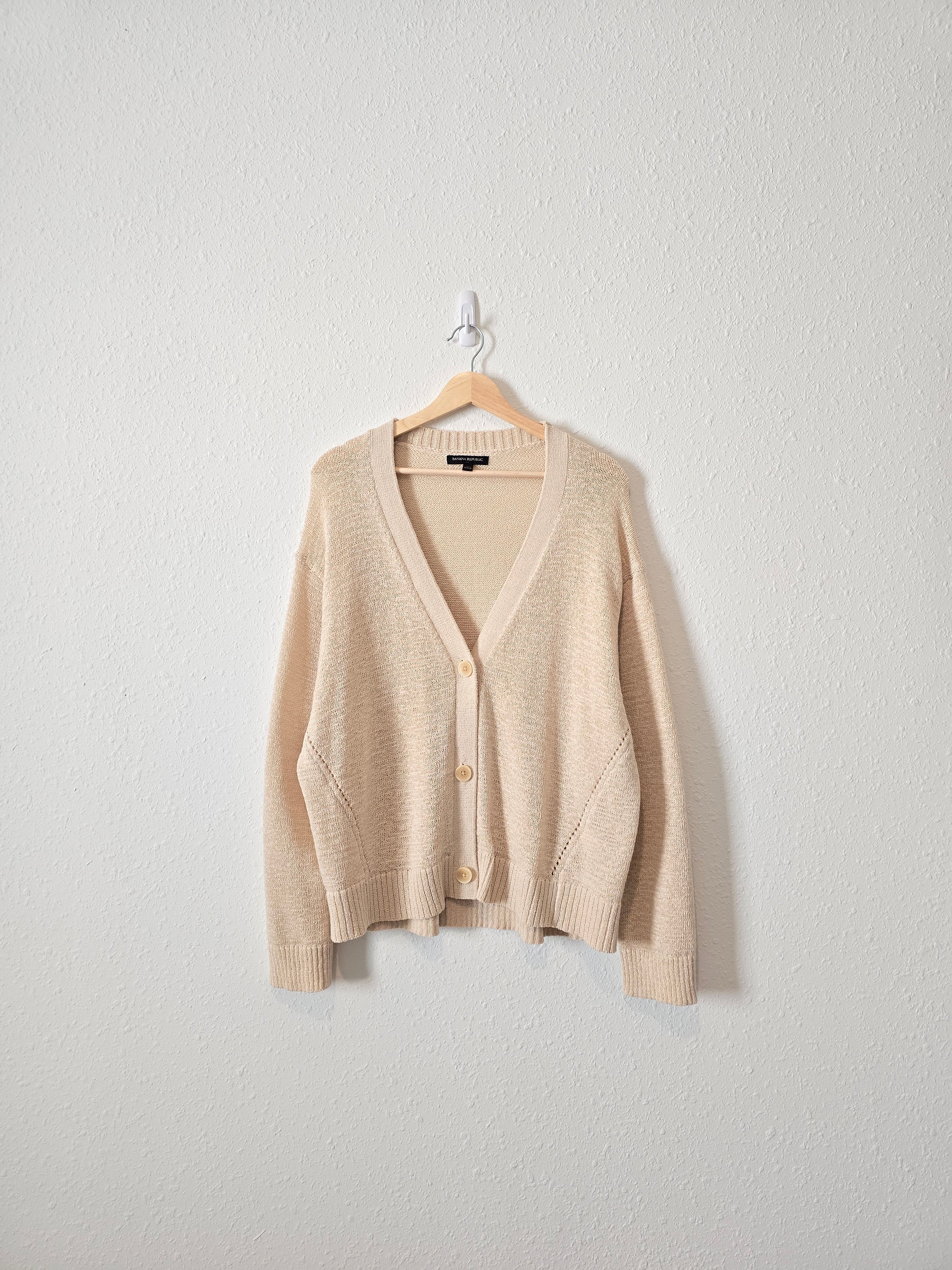 Banana Republic Neutral Cardigan (XL)