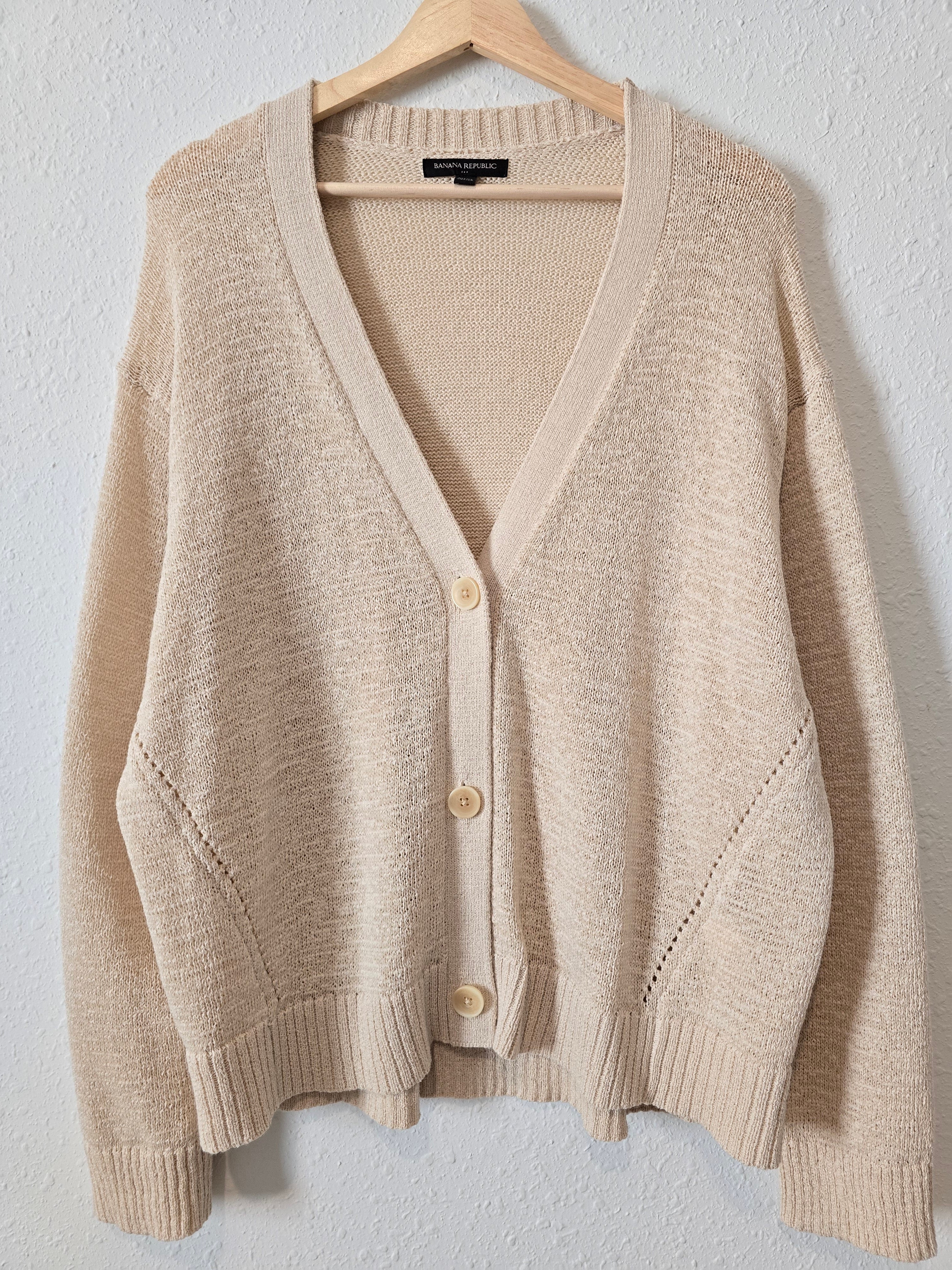 Banana Republic Neutral Cardigan (XL)