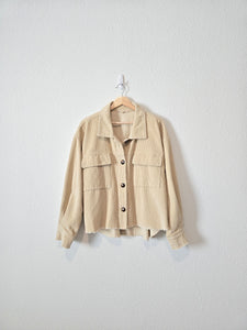 Cream Corduroy Shacket (M)