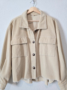 Cream Corduroy Shacket (M)