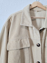 Load image into Gallery viewer, Cream Corduroy Shacket (M)
